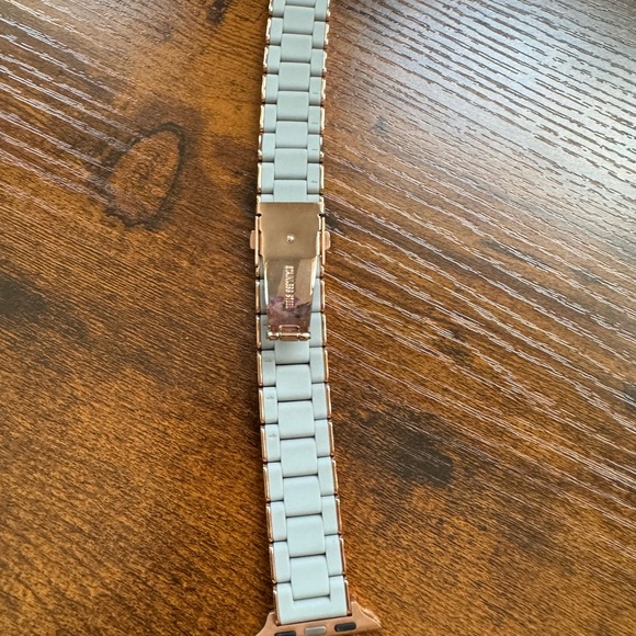 Michele Apple Watch Band Gray Silicone and Rose Gold 42mm - Picture 5 of 7